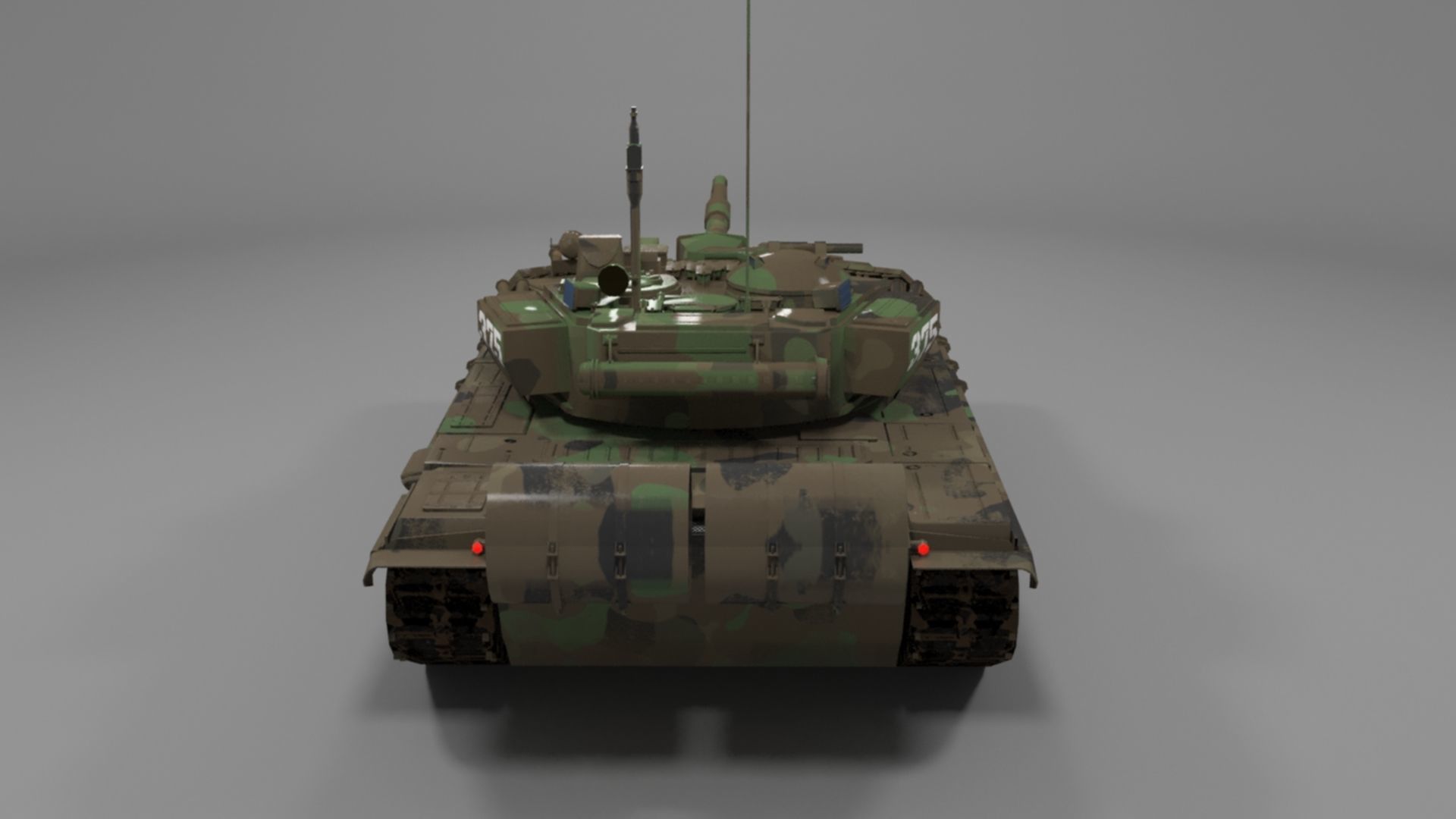 Weathered Camouflaged T90A Main Battle Tank 3D Model 3D model_11