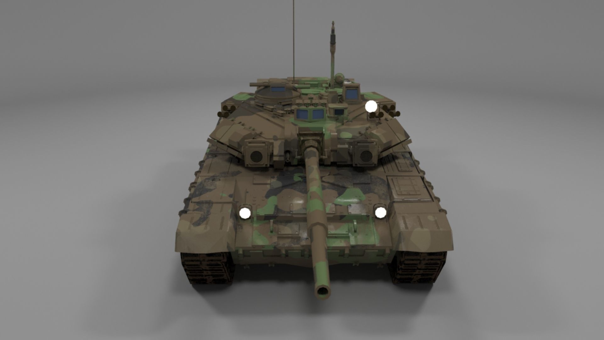 Weathered Camouflaged T90A Main Battle Tank 3D Model 3D model_21