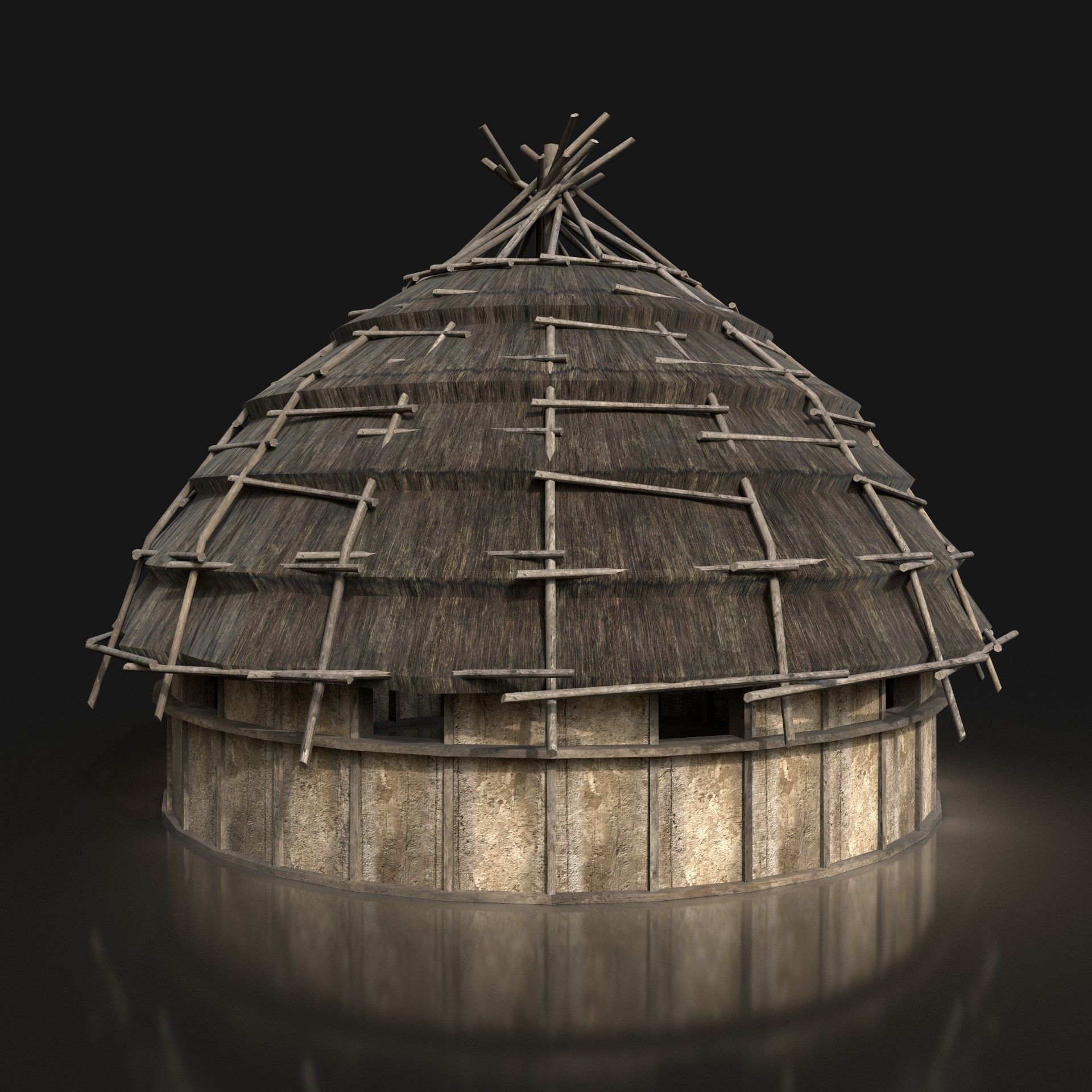 Next Gen AAA Medieval Village Collection - 7 Enterable Buildings Low-poly 3D model_9