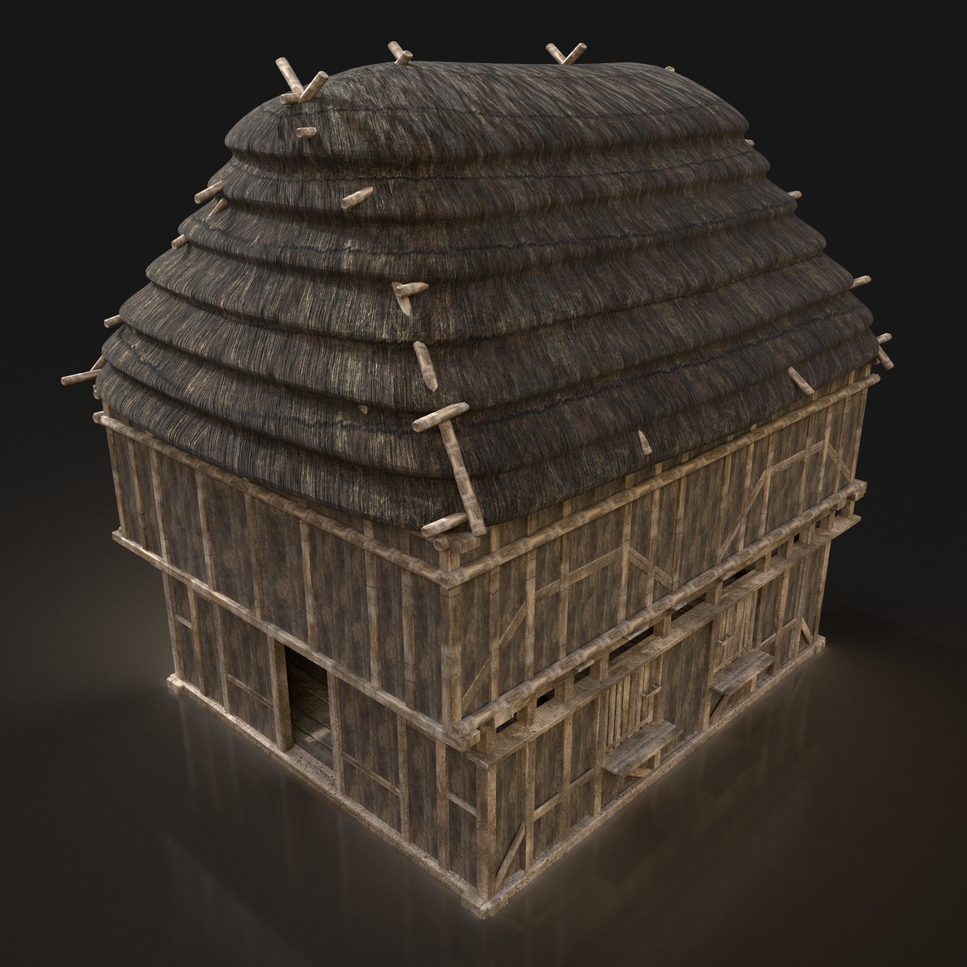 Next Gen AAA Medieval Village Collection - 7 Enterable Buildings Low-poly 3D model_24