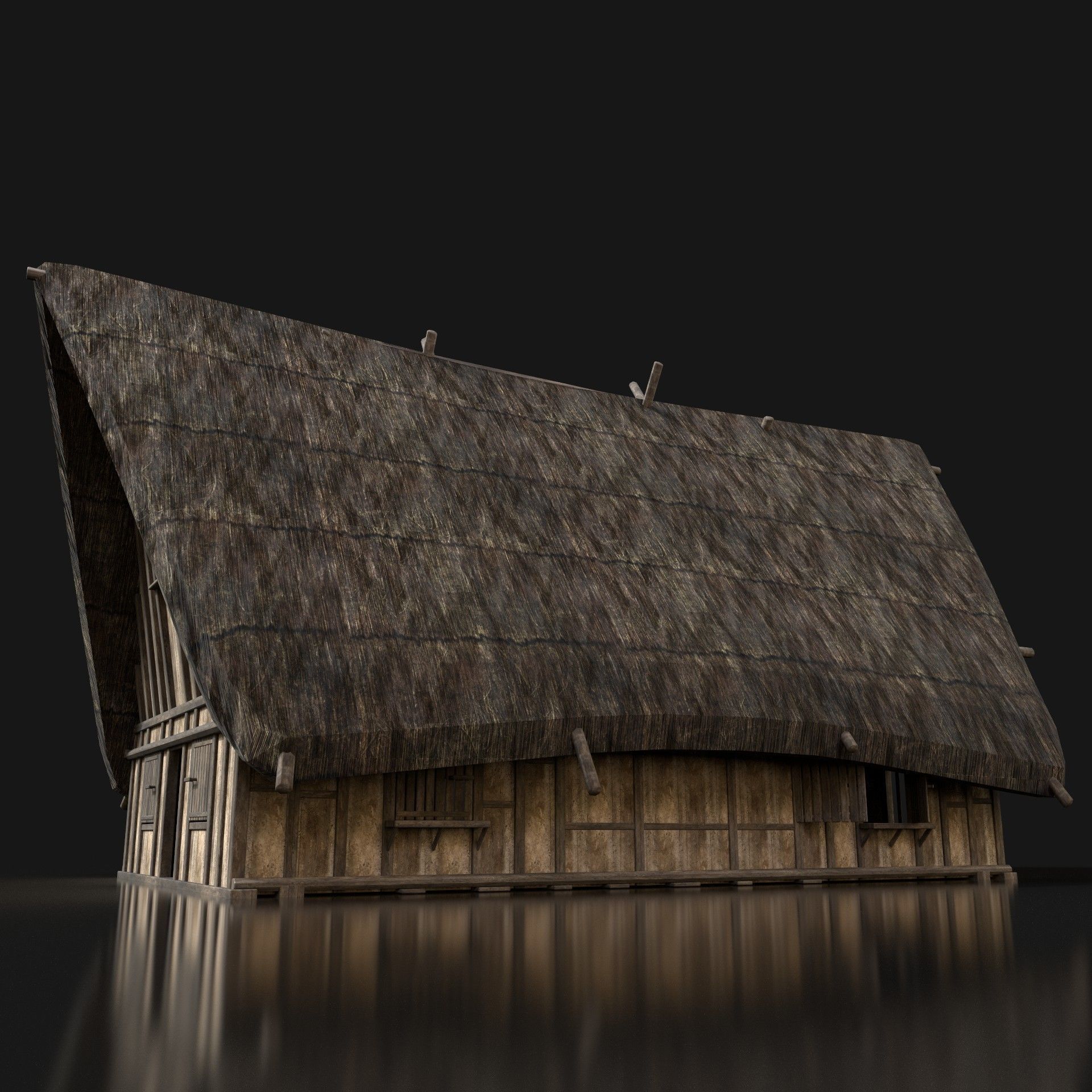 Next Gen AAA Medieval Village Collection - 7 Enterable Buildings Low-poly 3D model_28