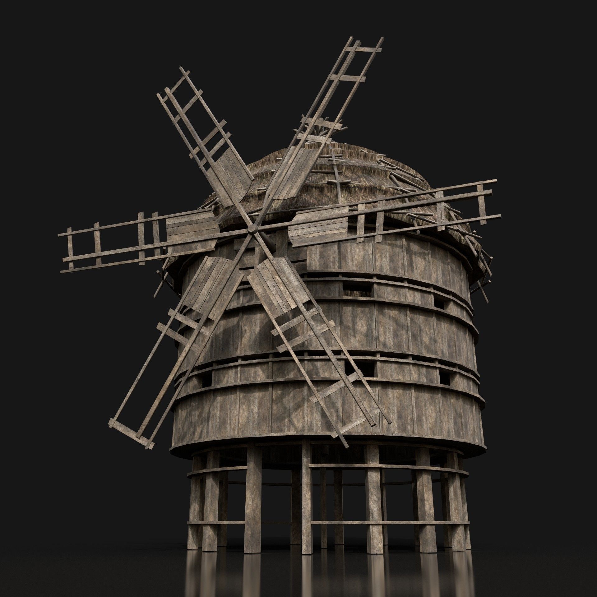 Next Gen AAA Medieval Village Collection - 7 Enterable Buildings Low-poly 3D model_17