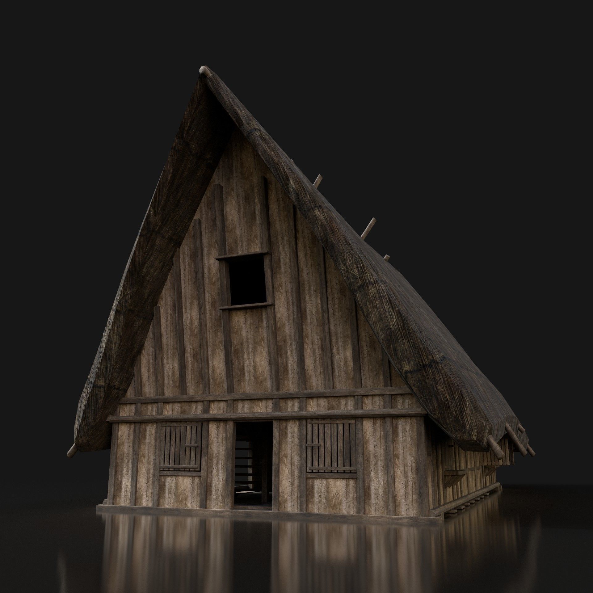 Next Gen AAA Medieval Village Collection - 7 Enterable Buildings Low-poly 3D model_27