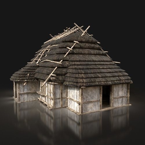 Next Gen AAA Medieval Village Collection - 7 Enterable Buildings Low-poly 3D model 2