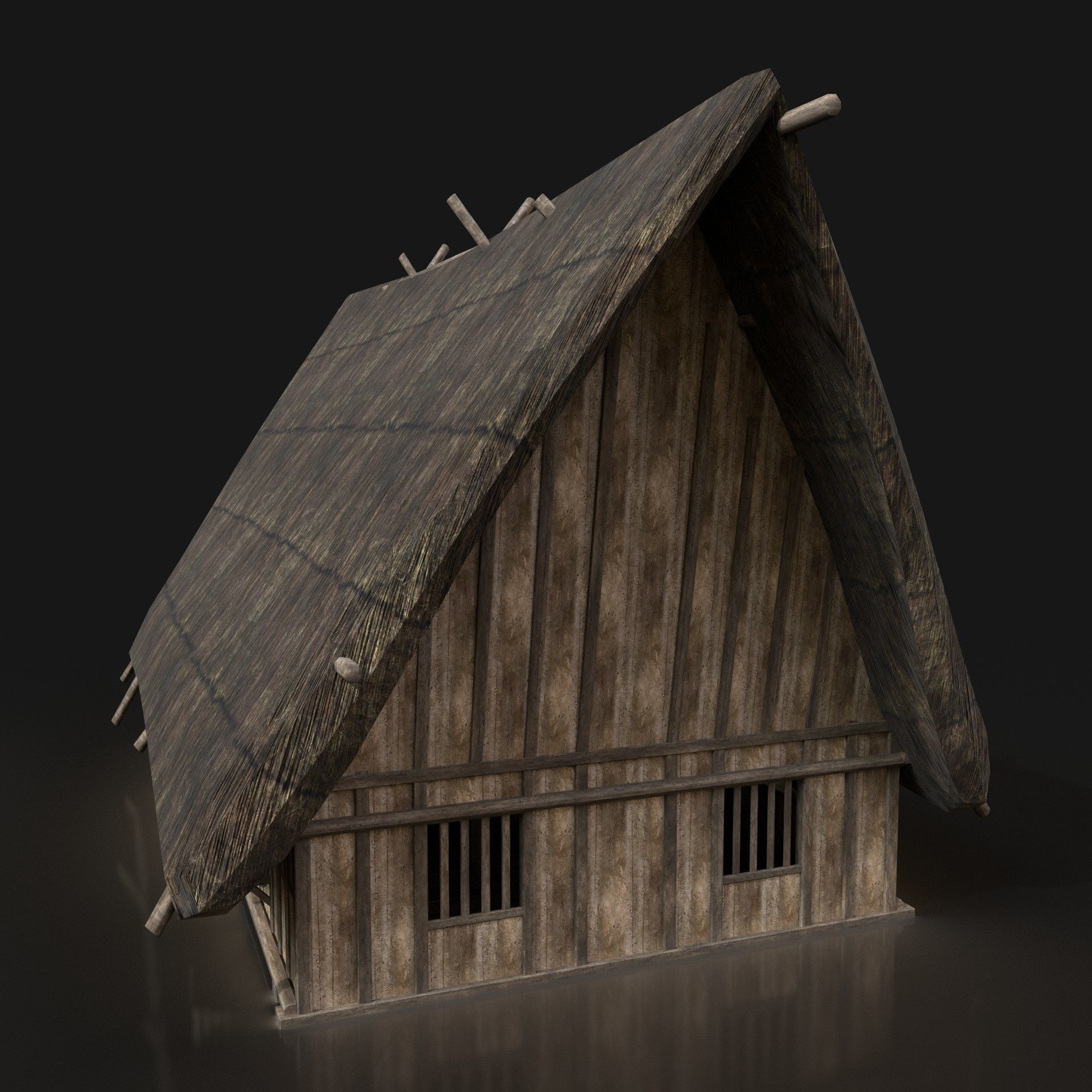 Next Gen AAA Medieval Village Collection - 7 Enterable Buildings Low-poly 3D model_29