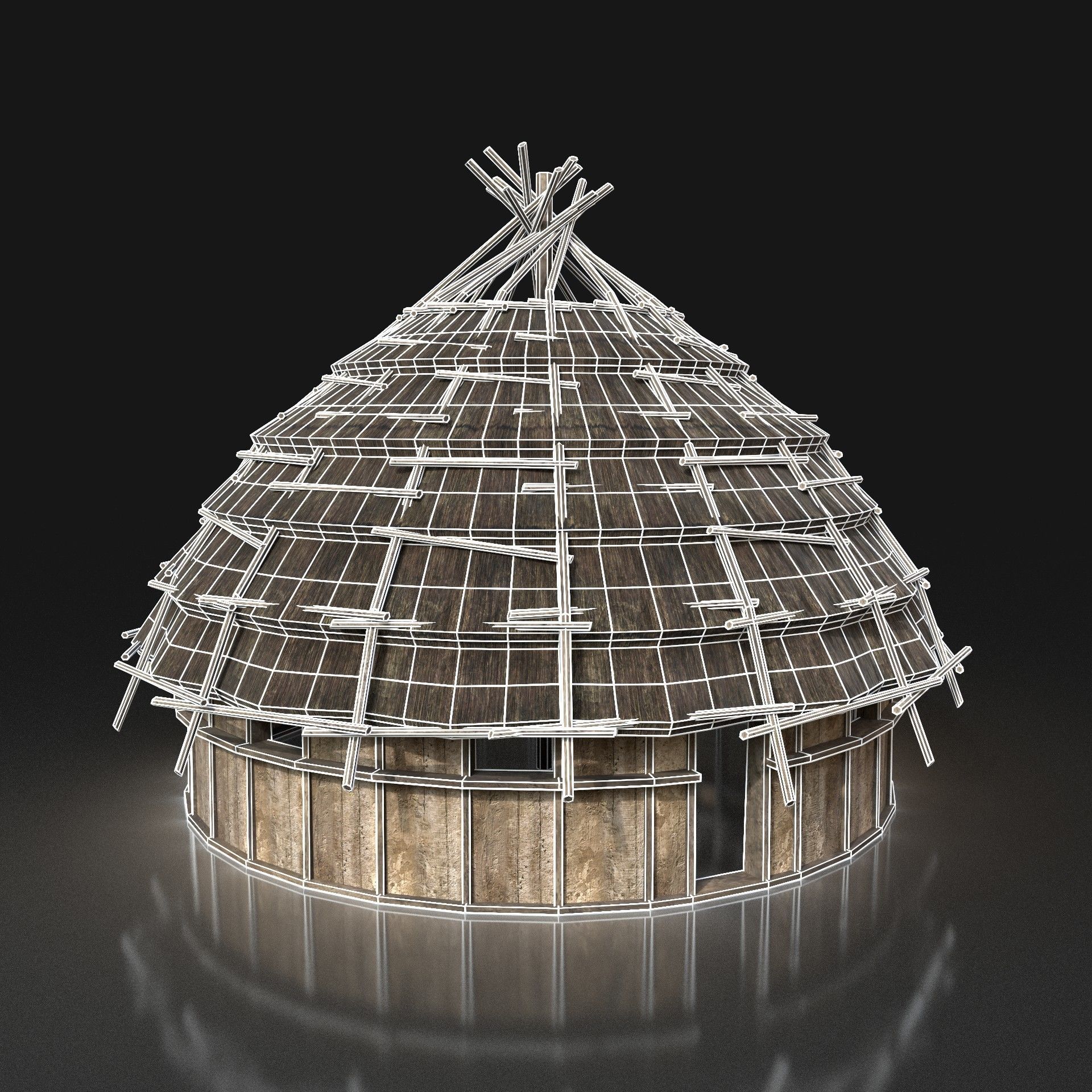 Next Gen AAA Medieval Village Collection - 7 Enterable Buildings Low-poly 3D model_10
