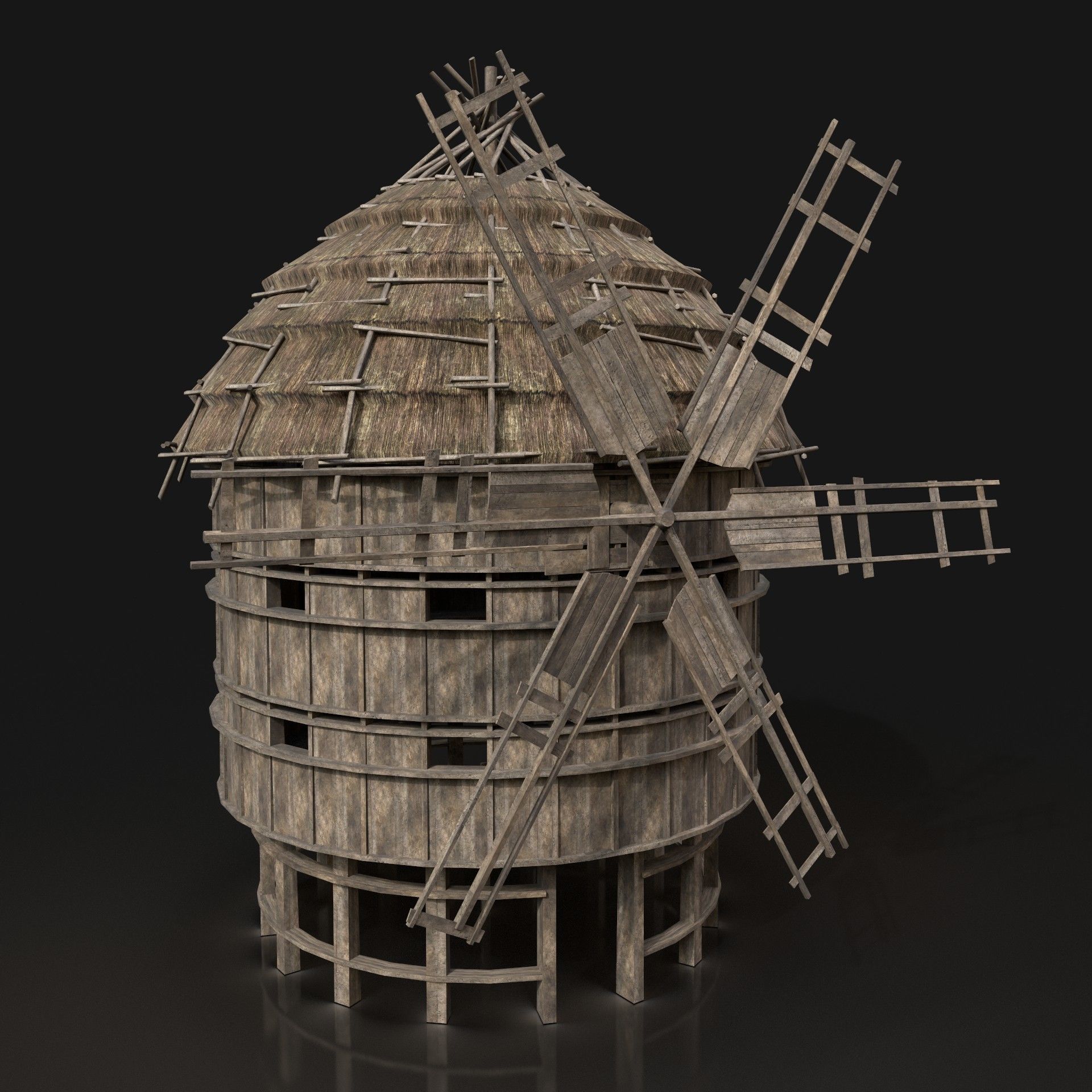 Next Gen AAA Medieval Village Collection - 7 Enterable Buildings Low-poly 3D model_16