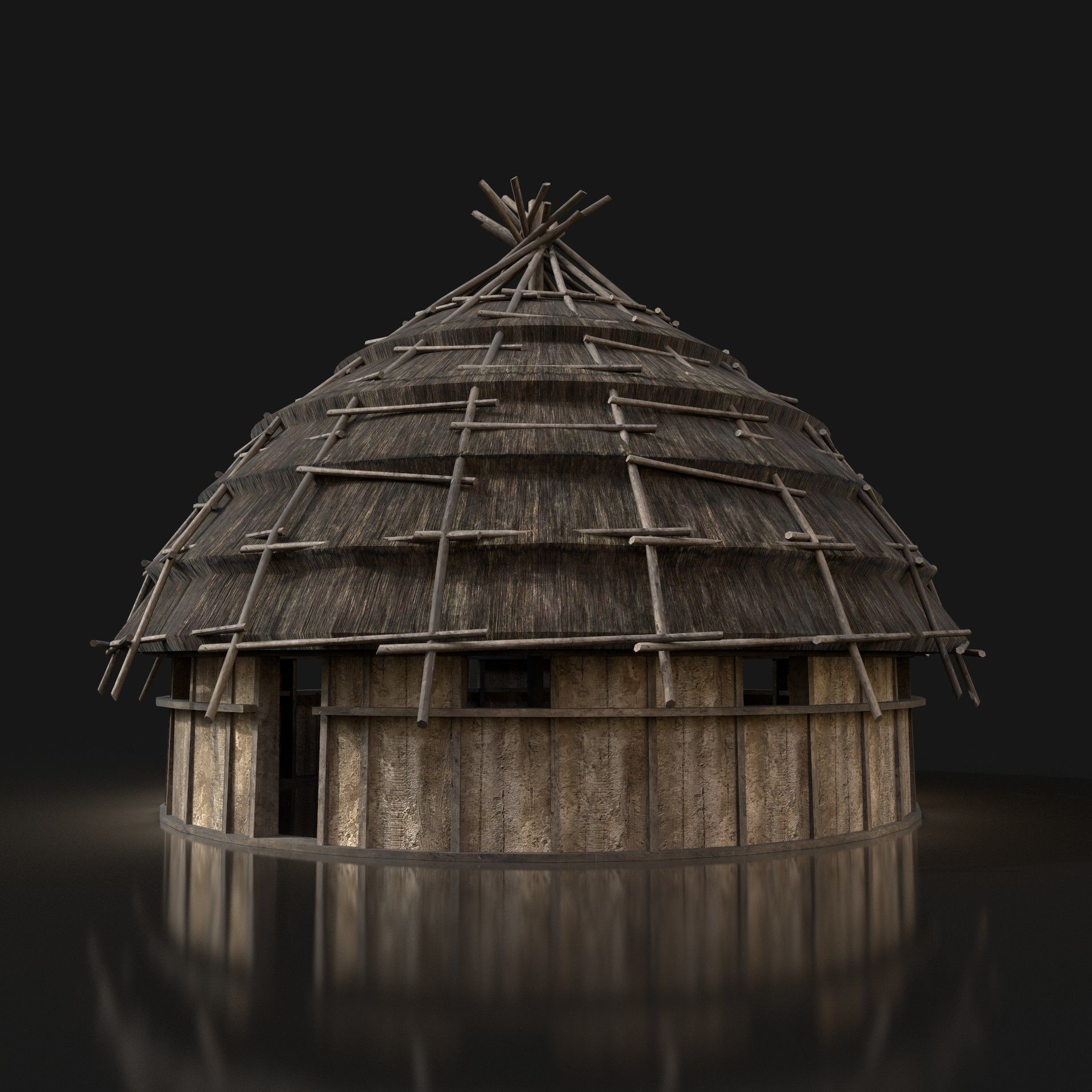 Next Gen AAA Medieval Village Collection - 7 Enterable Buildings Low-poly 3D model_7