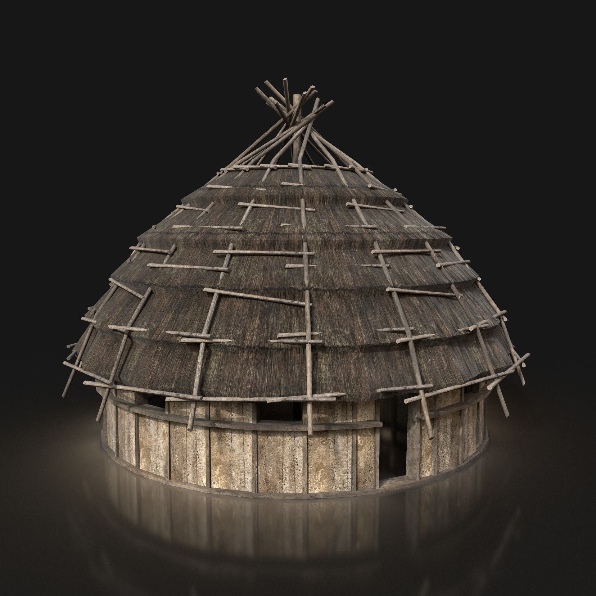 Next Gen AAA Medieval Village Collection - 7 Enterable Buildings Low-poly 3D model_6