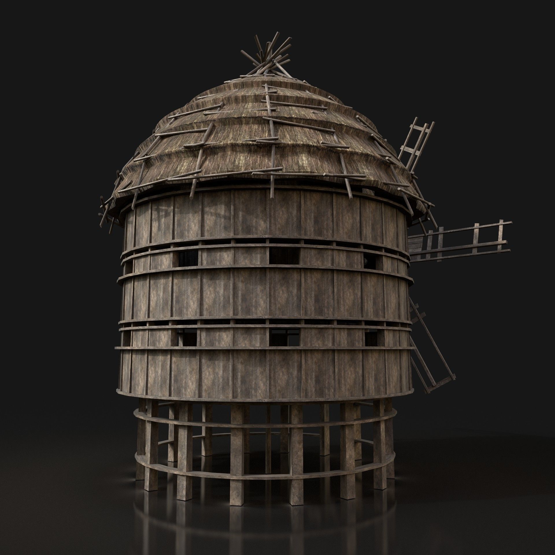 Next Gen AAA Medieval Village Collection - 7 Enterable Buildings Low-poly 3D model_19