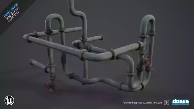 Pipes Pack  - Modular Set - Game Ready