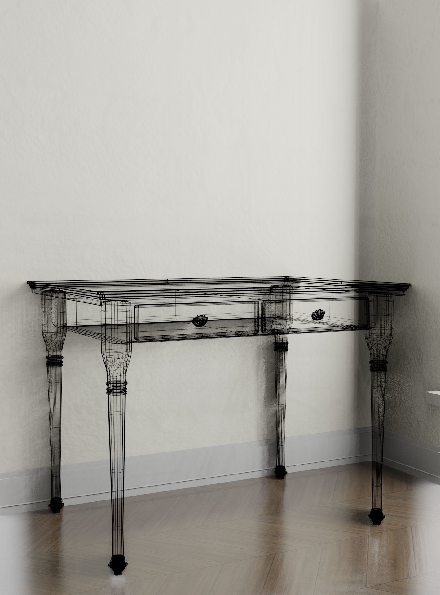 Table Classic 3D model_2