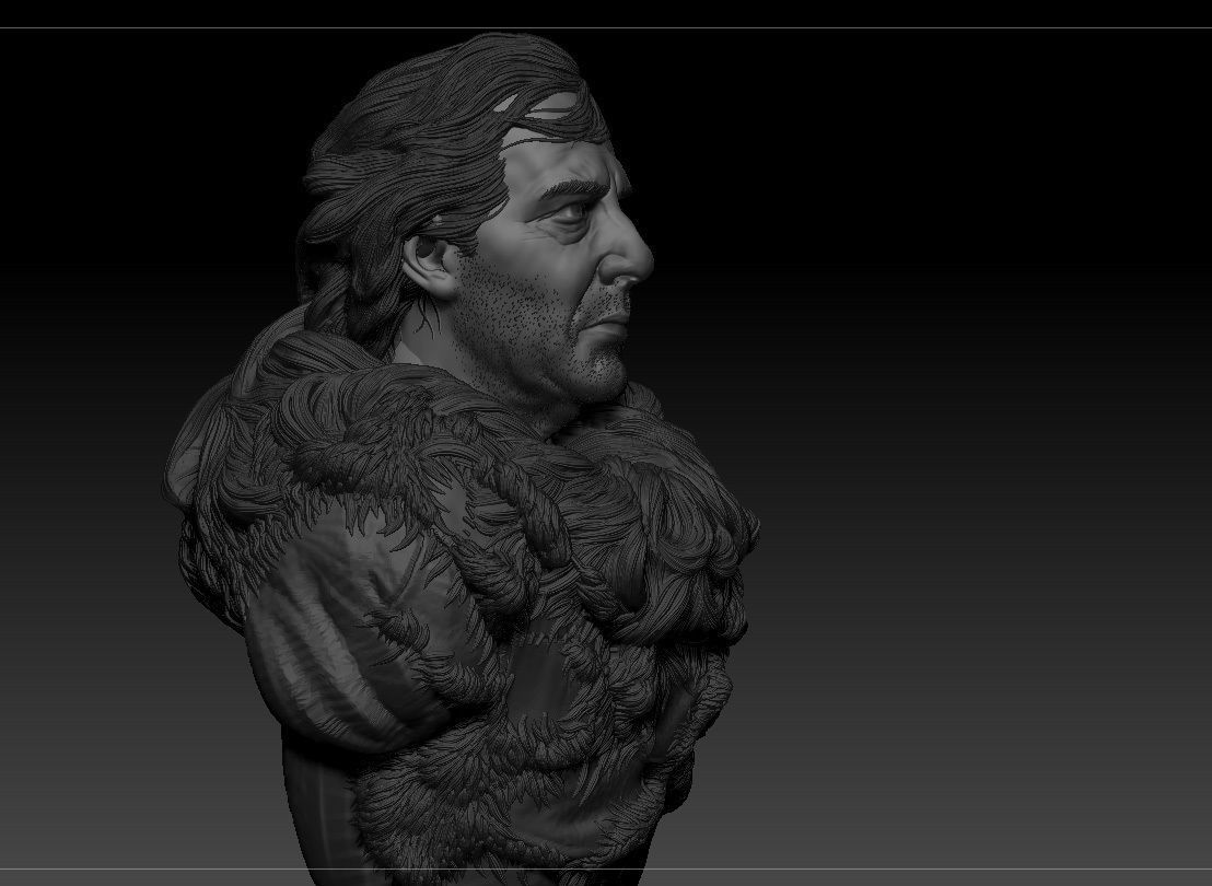 Ciaran Hinds - Mance Rayder - Game Of Thrones 3D print model_4
