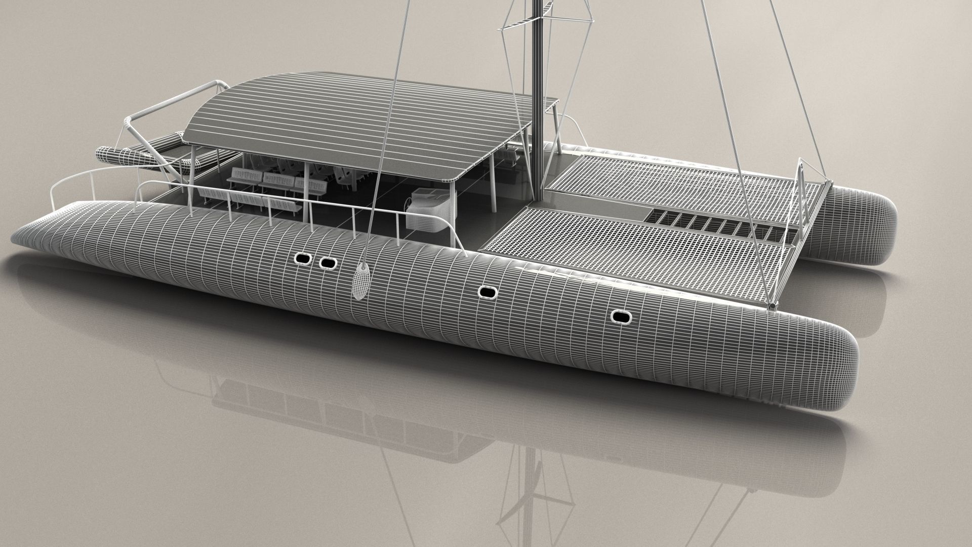 Catamaran 3D model_5