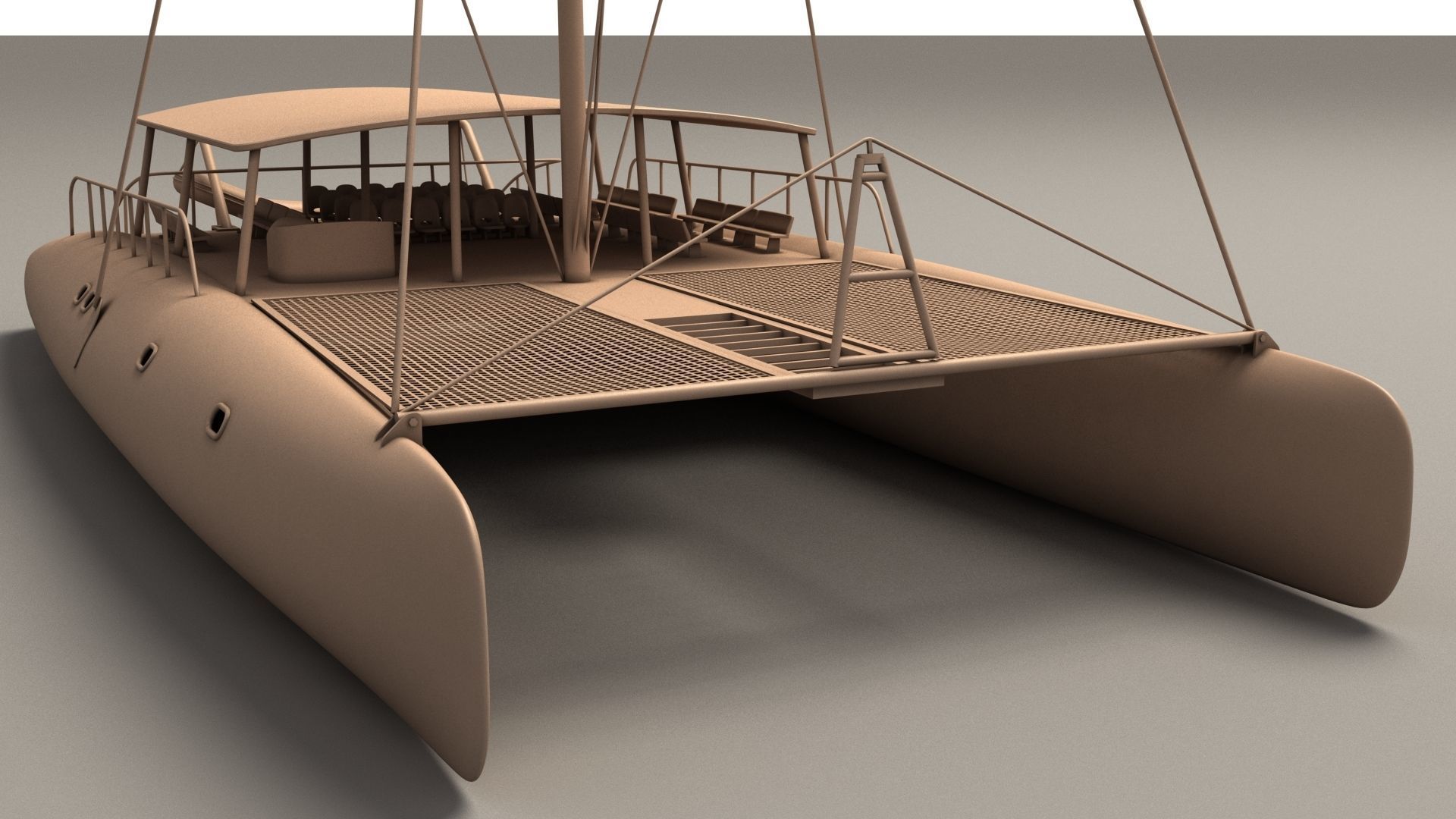 Catamaran 3D model_4