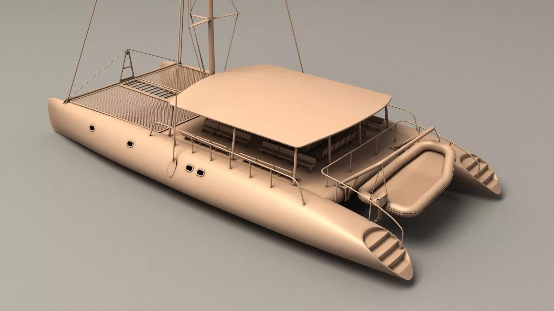Catamaran 3D model_0