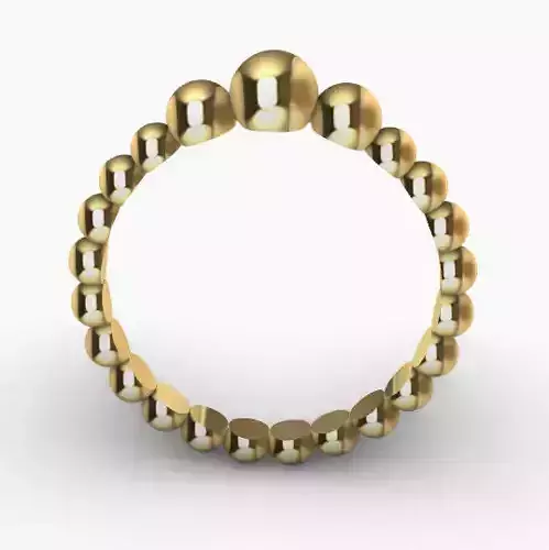 Gold ring multiple balls 