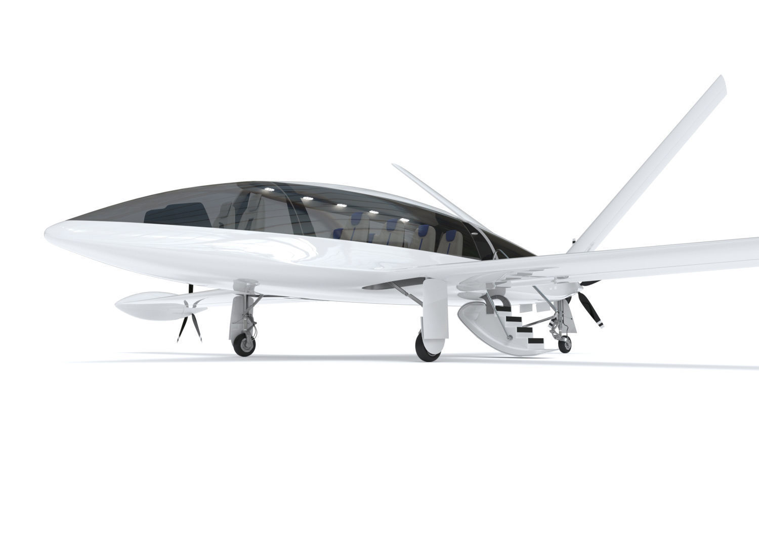 Electric Aircraft Alice Eviation Panoramic with Interior  3D model_5