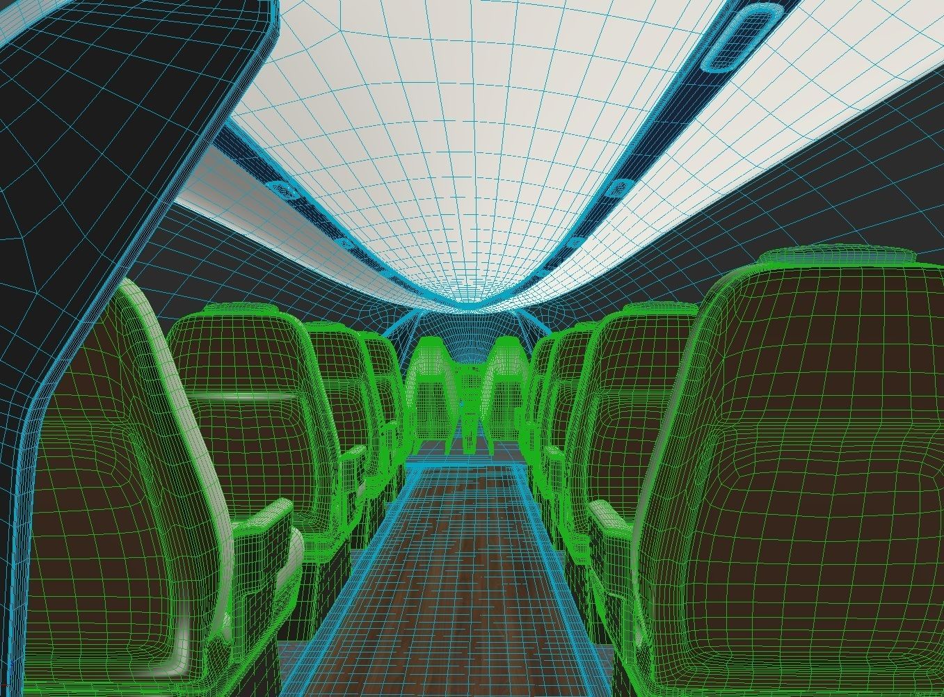 Electric Aircraft Alice Eviation Panoramic with Interior  3D model_33