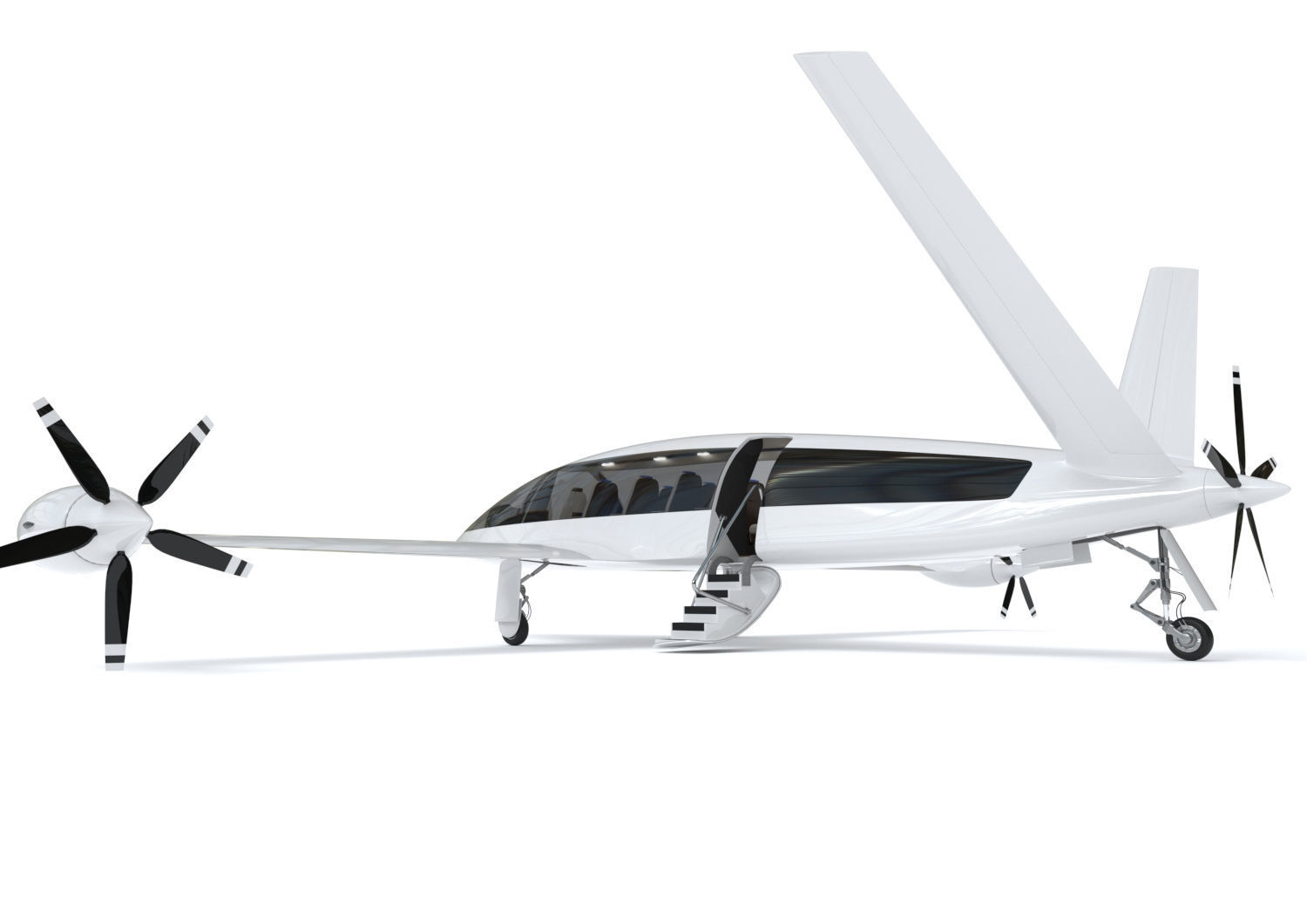 Electric Aircraft Alice Eviation Panoramic with Interior  3D model_6