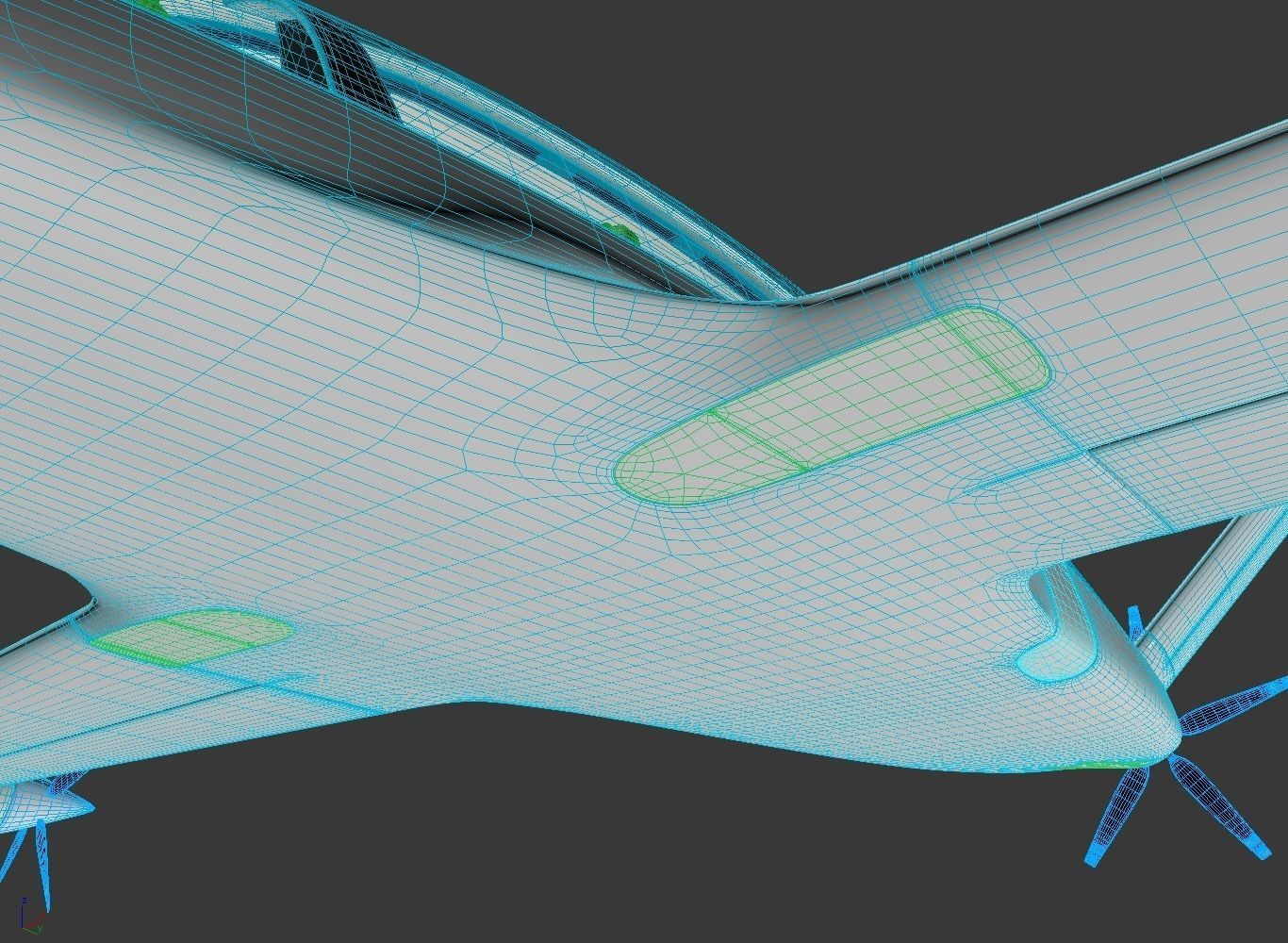 Electric Aircraft Alice Eviation Panoramic with Interior  3D model_44