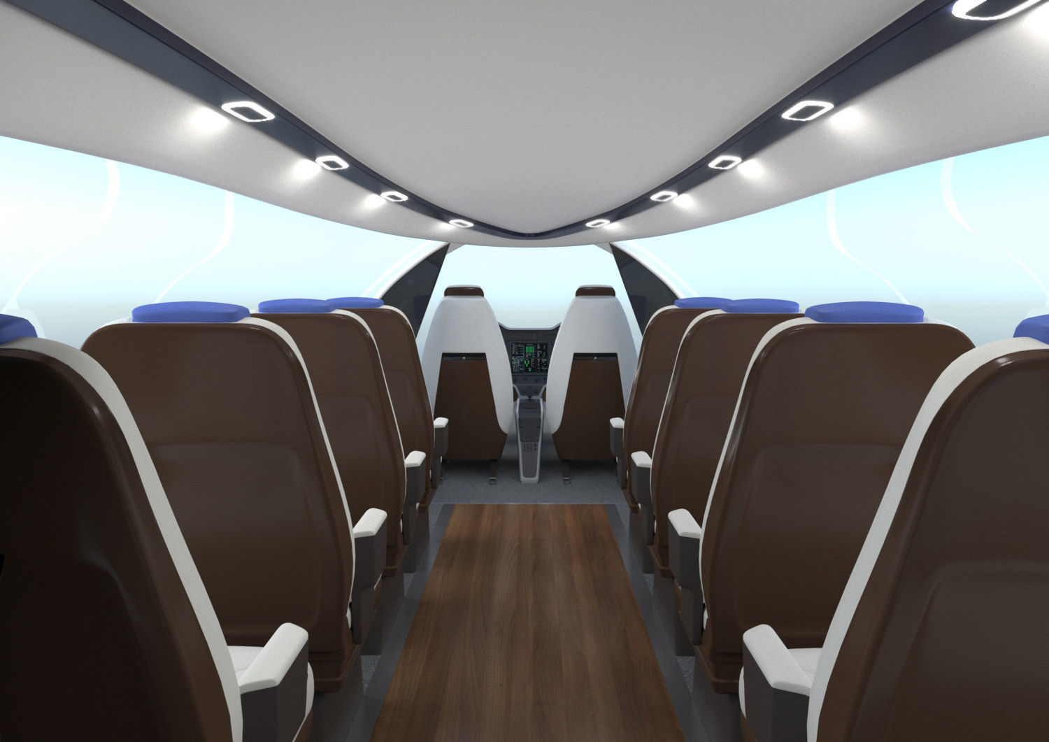Electric Aircraft Alice Eviation Panoramic with Interior  3D model_4