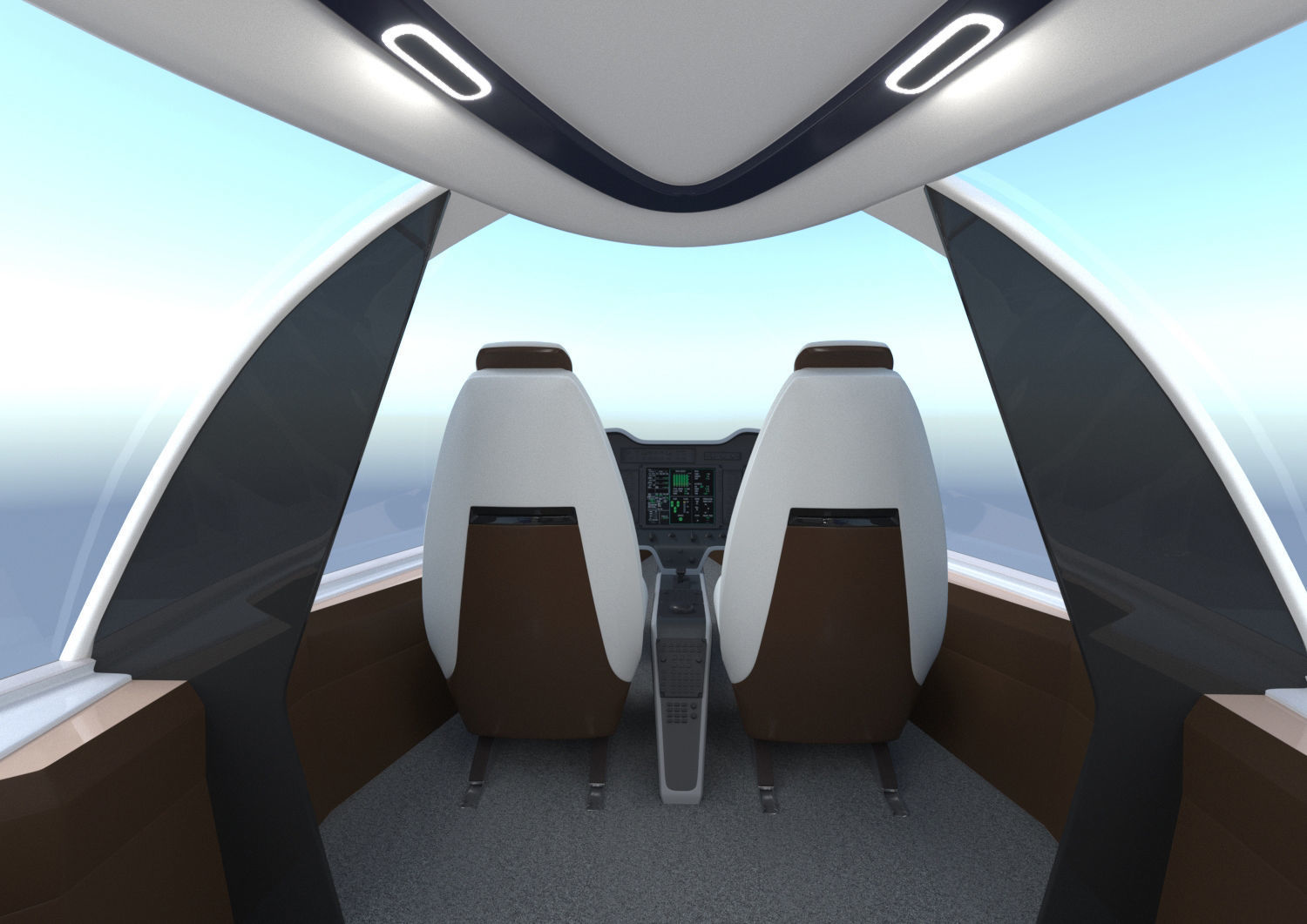 Electric Aircraft Alice Eviation Panoramic with Interior  3D model_10