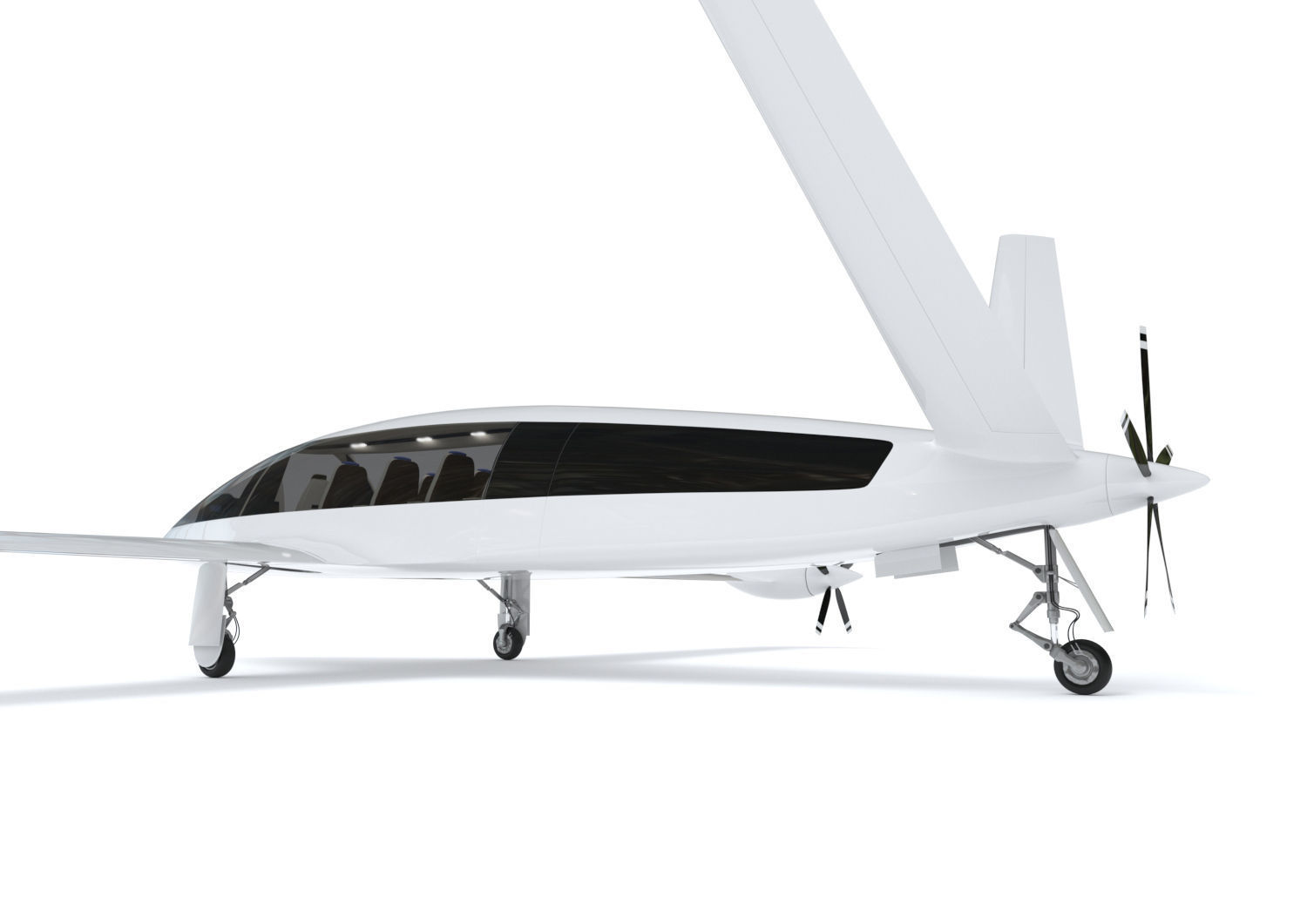 Electric Aircraft Alice Eviation Panoramic with Interior  3D model_16