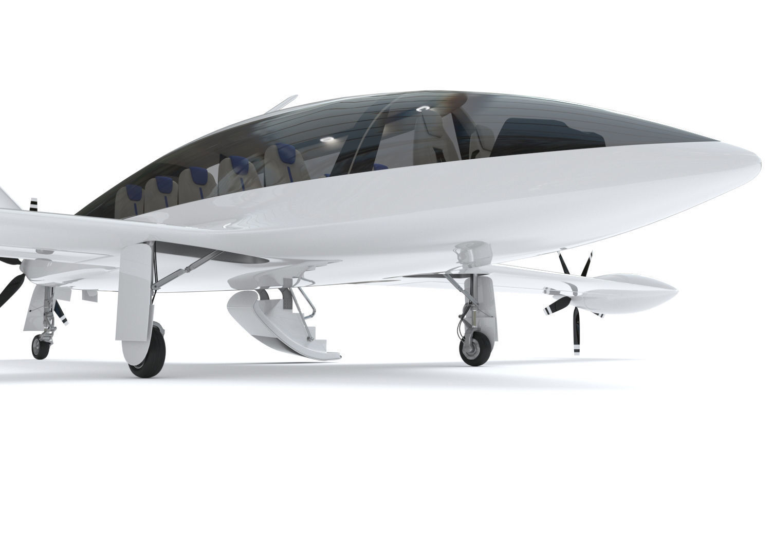 Electric Aircraft Alice Eviation Panoramic with Interior  3D model_15