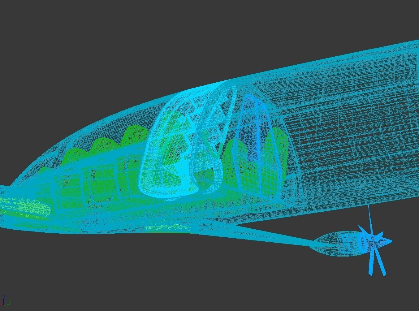 Electric Aircraft Alice Eviation Panoramic with Interior  3D model_43