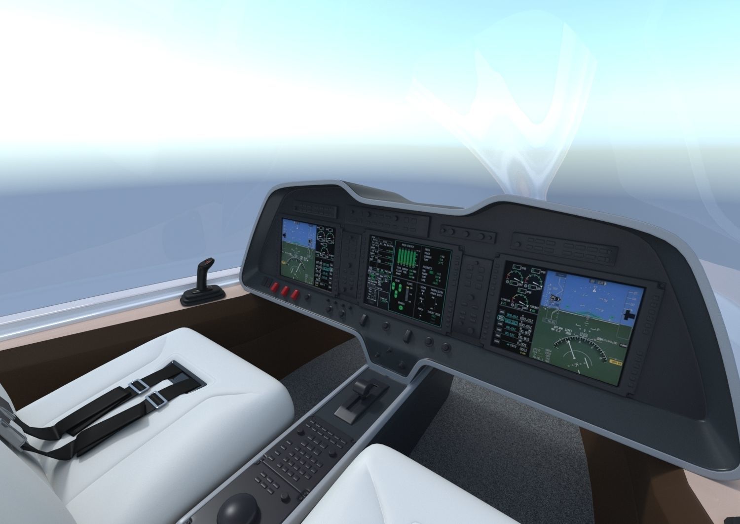 Electric Aircraft Alice Eviation Panoramic with Interior  3D model_11