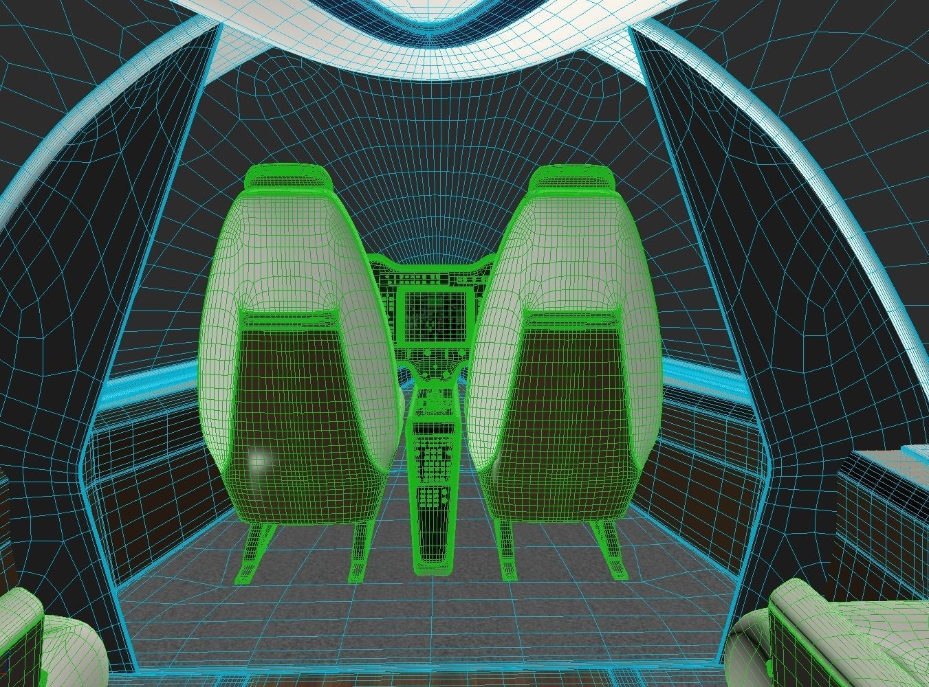 Electric Aircraft Alice Eviation Panoramic with Interior  3D model_35