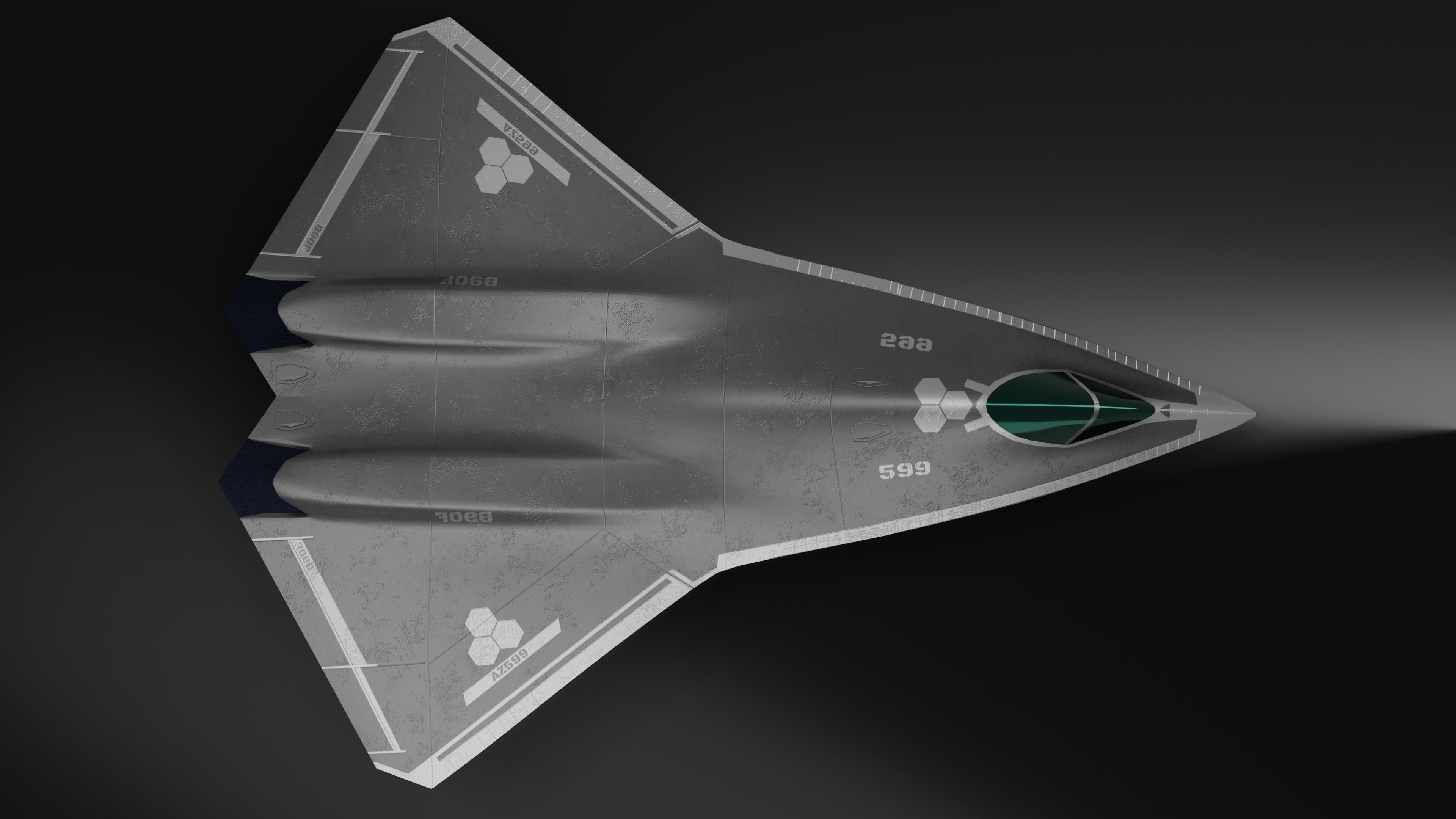 concept jet 3D model_1