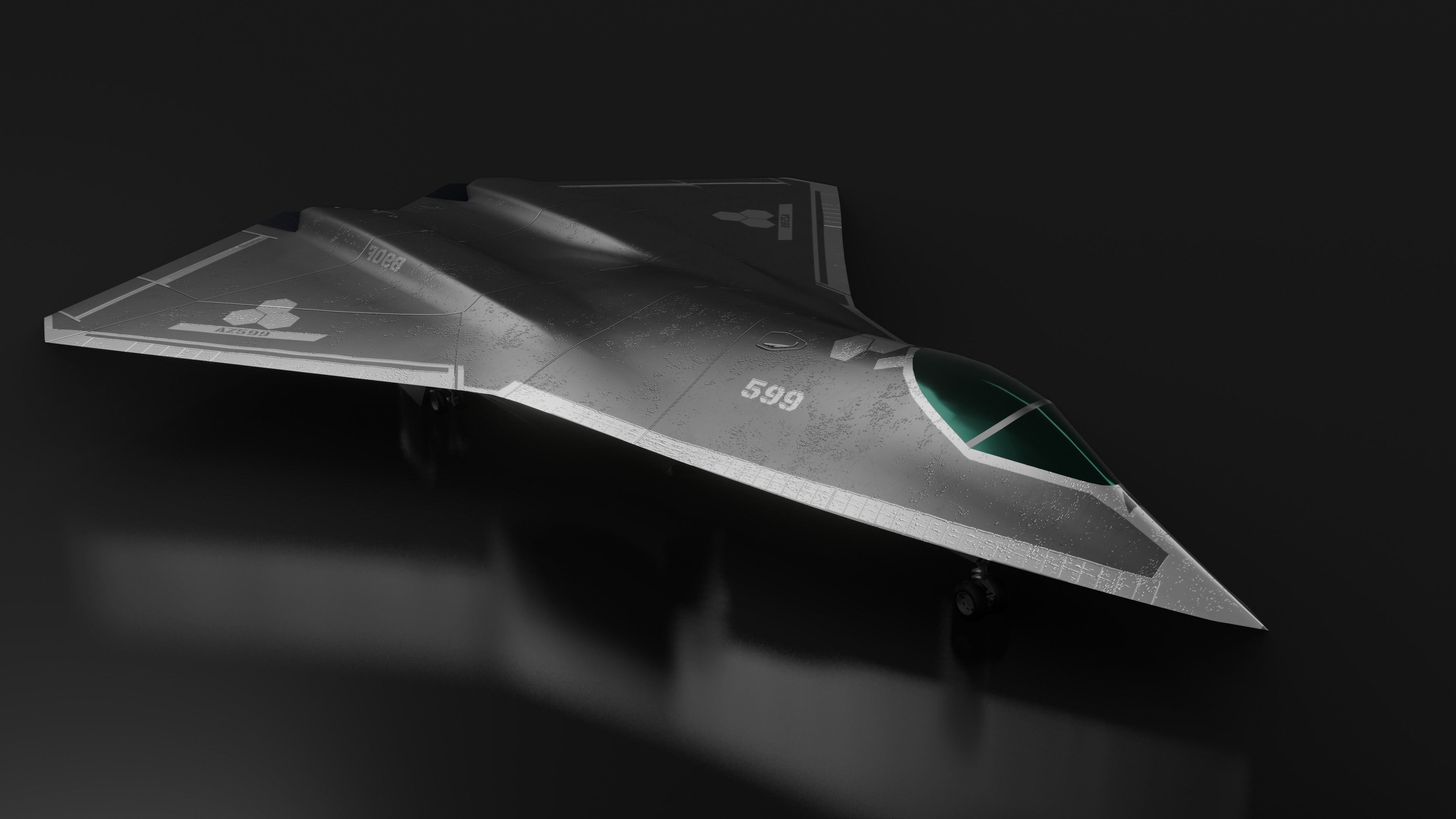 concept jet 3D model_2