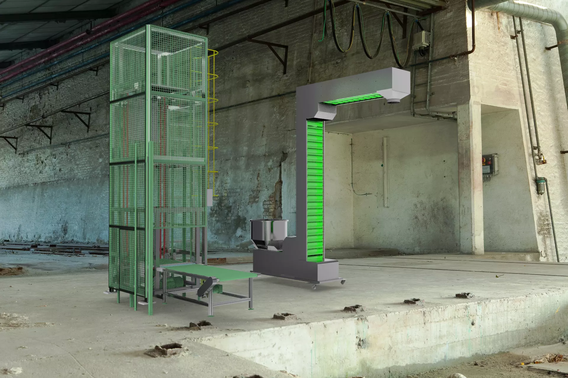 Z chain conveyor Assembly 3D model_0