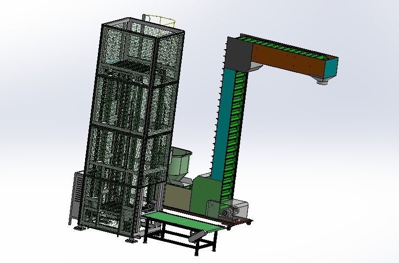 Z chain conveyor Assembly 3D model_4