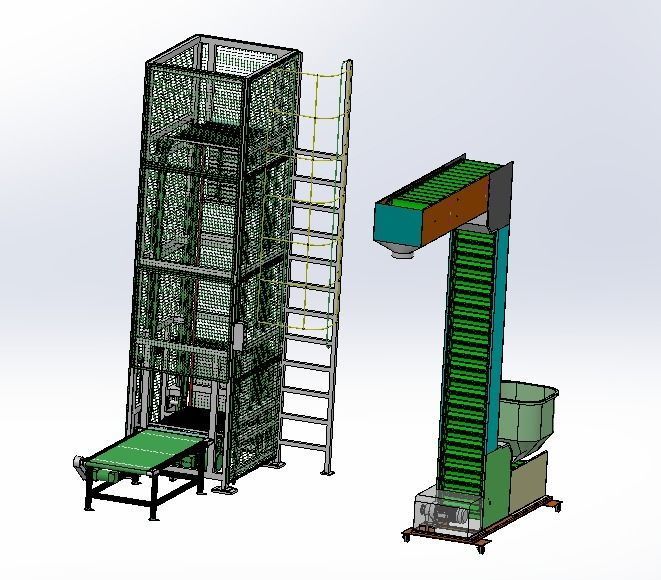 Z chain conveyor Assembly 3D model_3