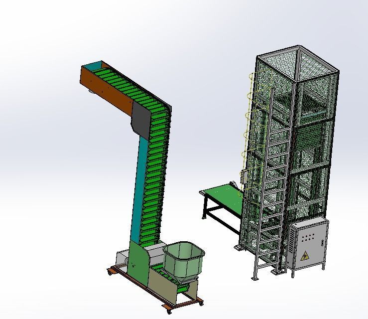Z chain conveyor Assembly 3D model_5