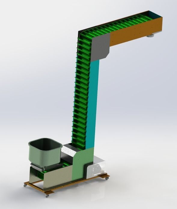 Z chain conveyor Assembly 3D model_14