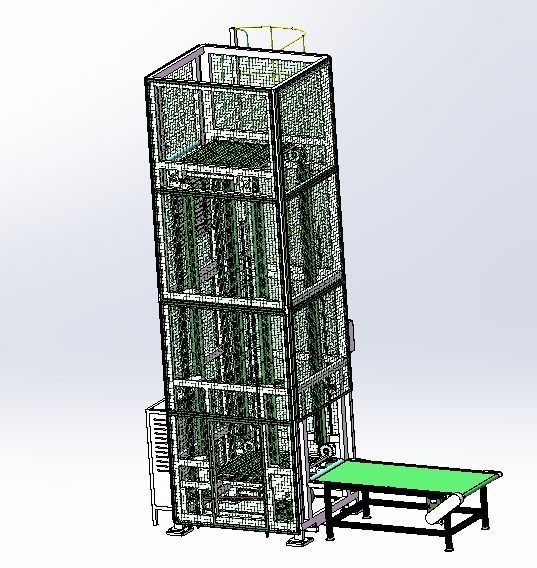 Z chain conveyor Assembly 3D model_6