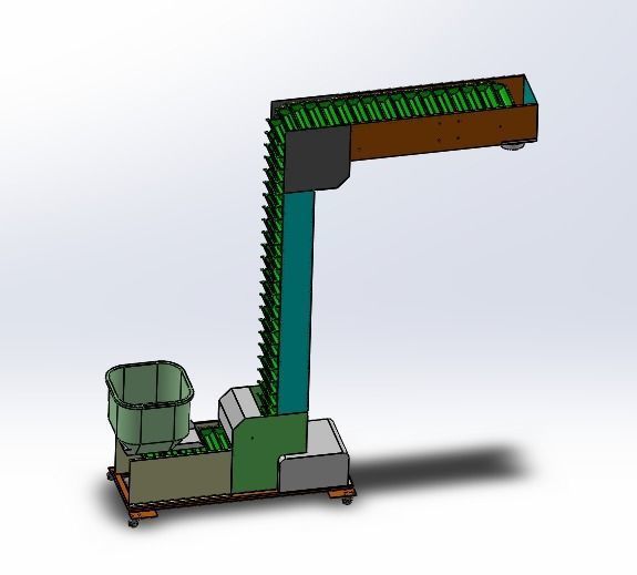 Z chain conveyor Assembly 3D model_12