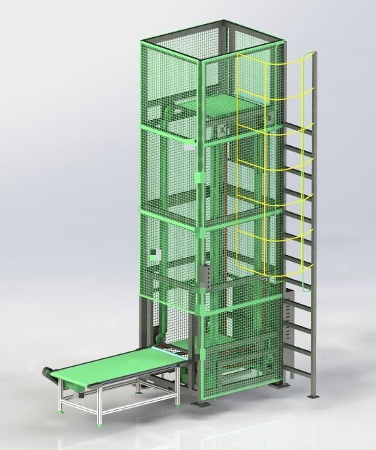 Z chain conveyor Assembly 3D model_10