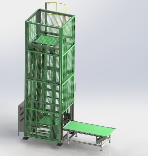 Z chain conveyor Assembly 3D model_9