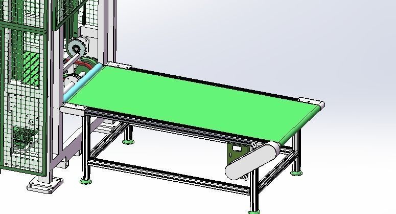 Z chain conveyor Assembly 3D model_7