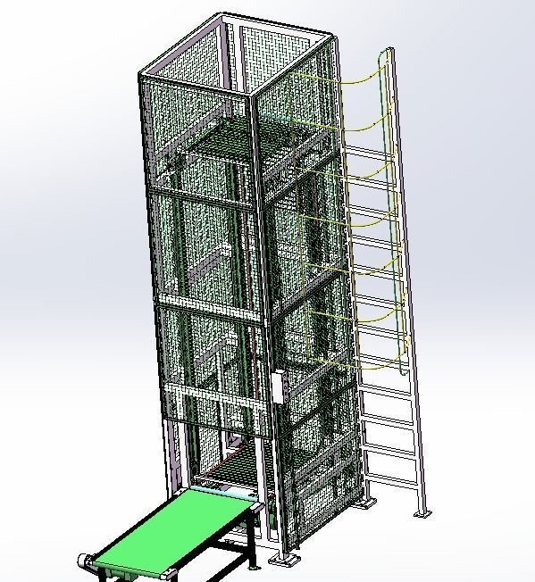 Z chain conveyor Assembly 3D model_8