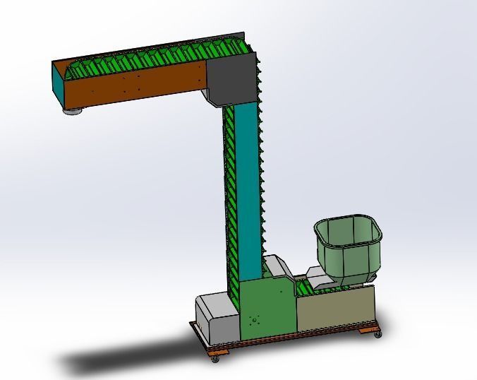 Z chain conveyor Assembly 3D model_11