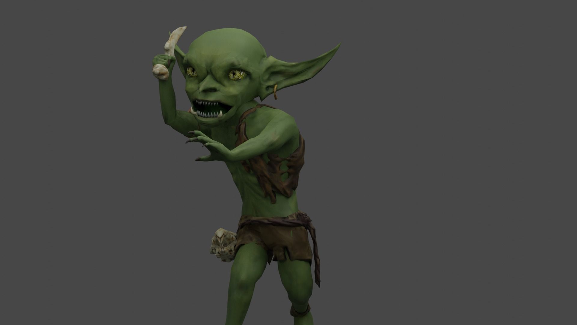 Goblin elf 3D model_2