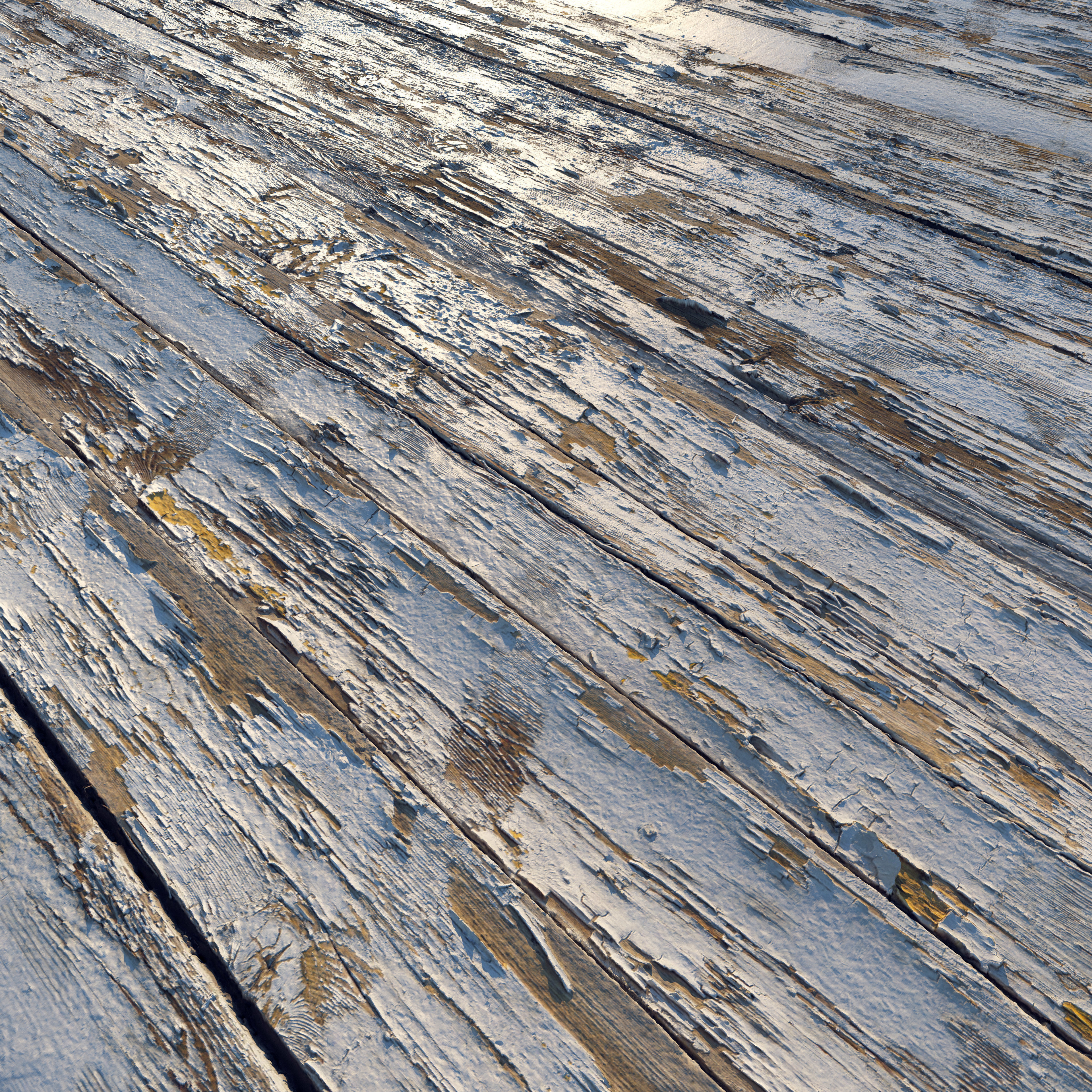 Old painted boards  8k material Low-poly 3D model_10