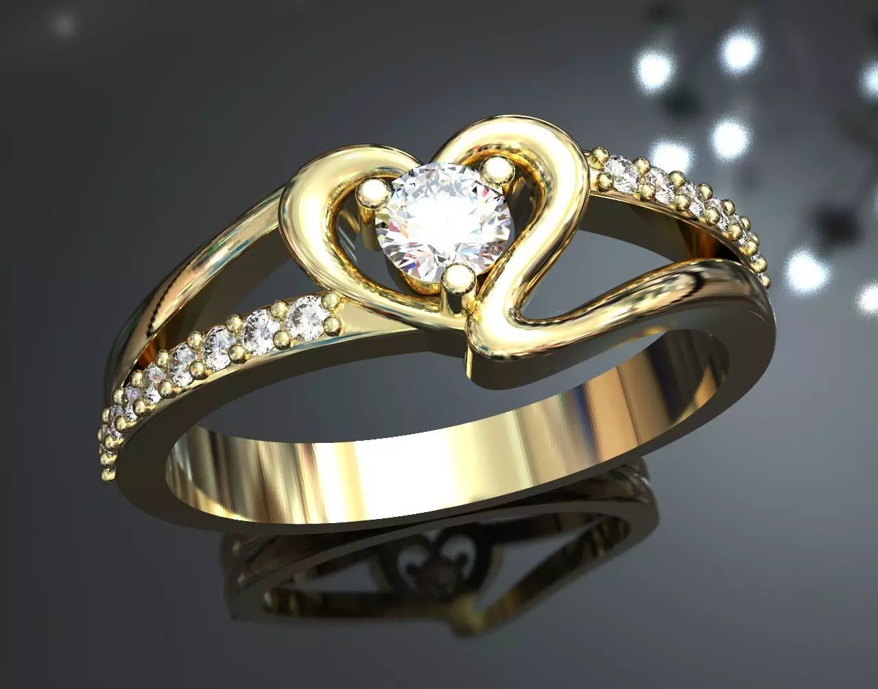 Anillo Corazon 3D print model