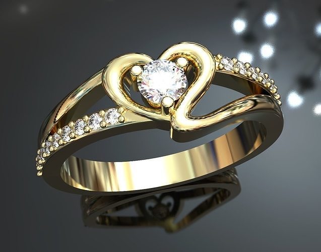 Anillo Corazon 3D print model